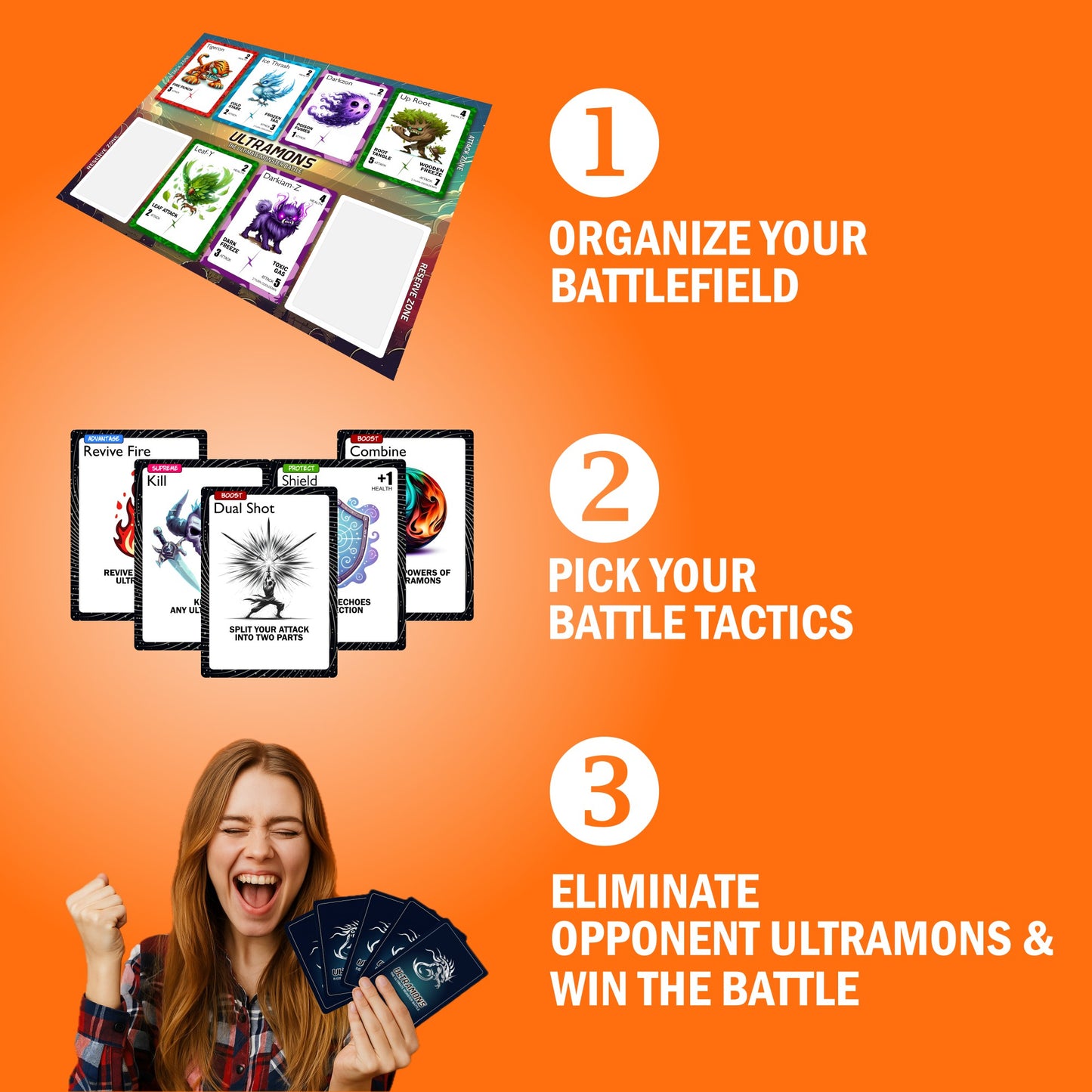 Ultramons Deluxe – Monster Battle Card Game for Adults, Kids & Teens