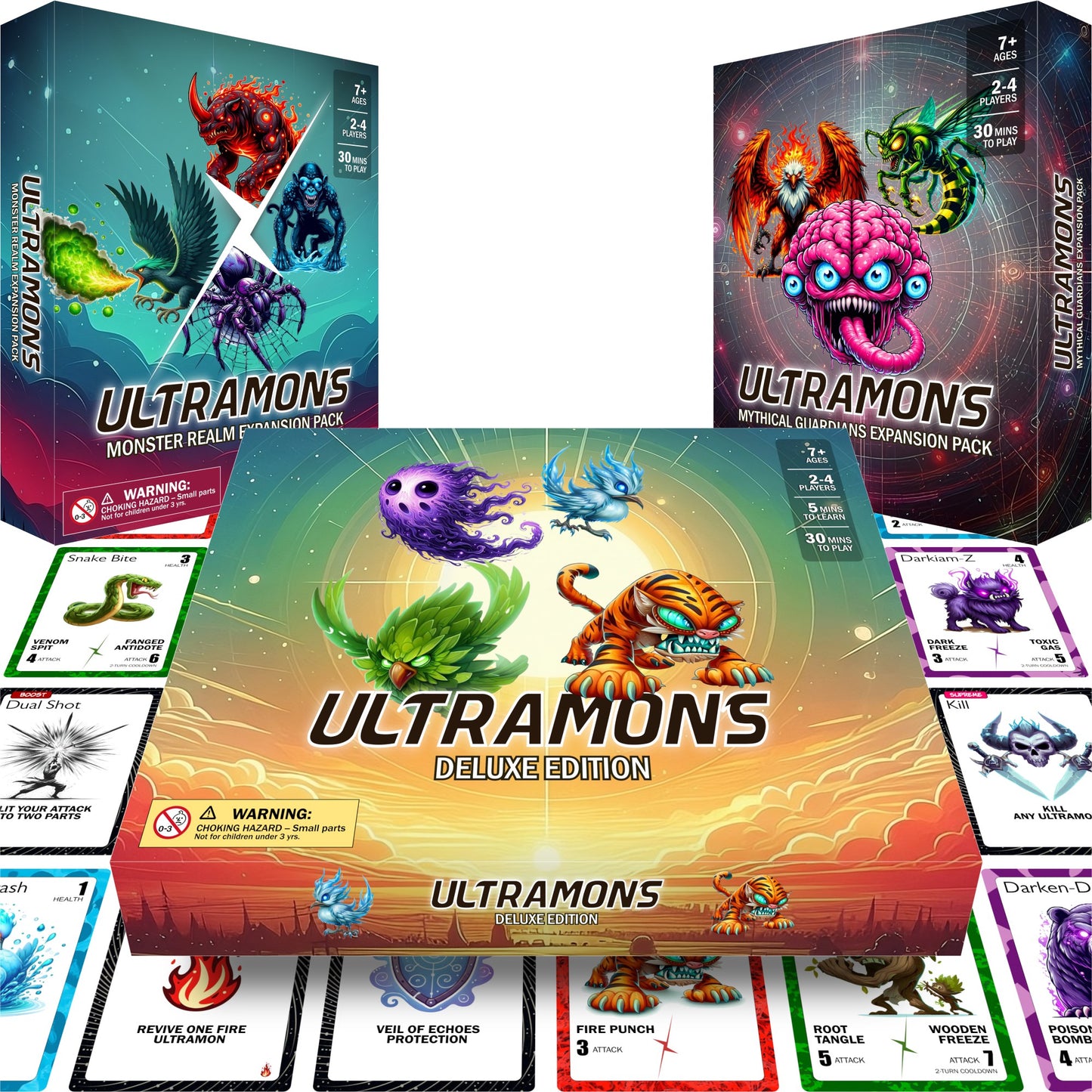 Ultramons Deluxe Expansion Pack Bundle – Monster Battle Card Game for Adults, Kids & Teens